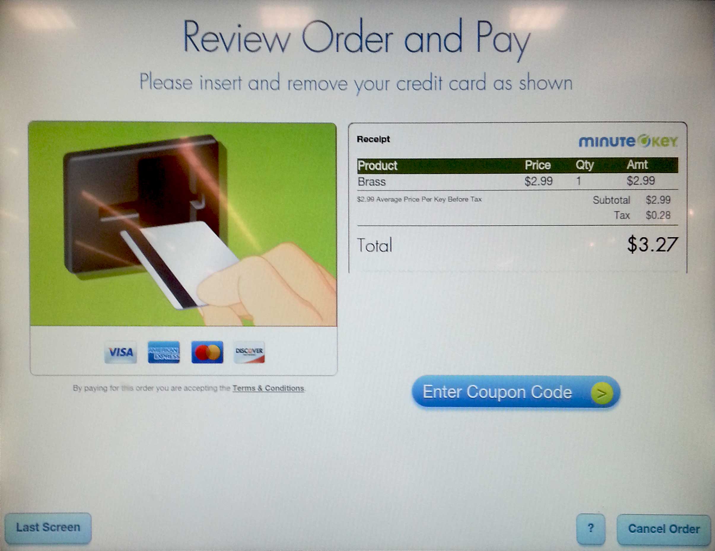 review and pay screen